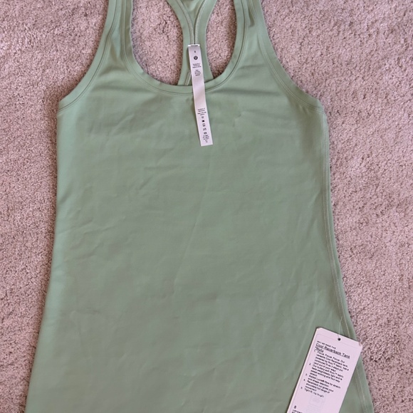 Lululemon Cool Racerback Tank Top *Nulu Creamy Mint Size 8 - Picture 2 of 5